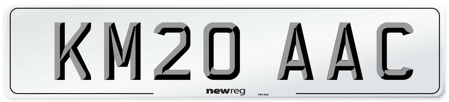 KM20 AAC Number Plate from New Reg